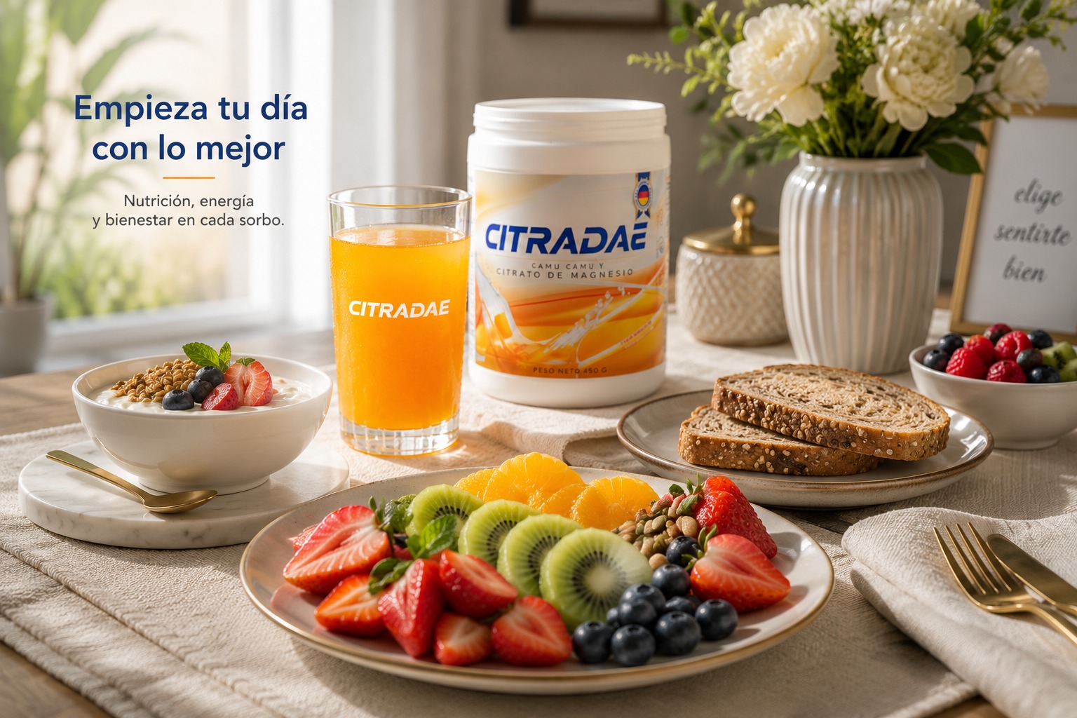 Desayuno saludable con CITRADAE