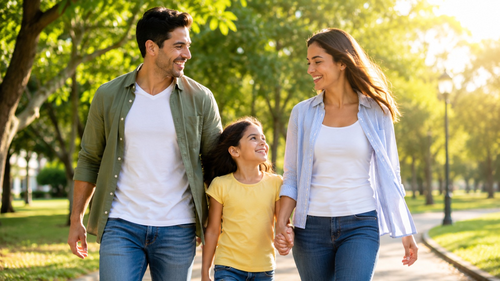 Familia disfrutando de un estilo de vida saludable